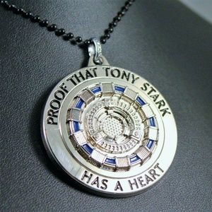 Marvel Iron Man Proof Tony Stark Pendant Necklace